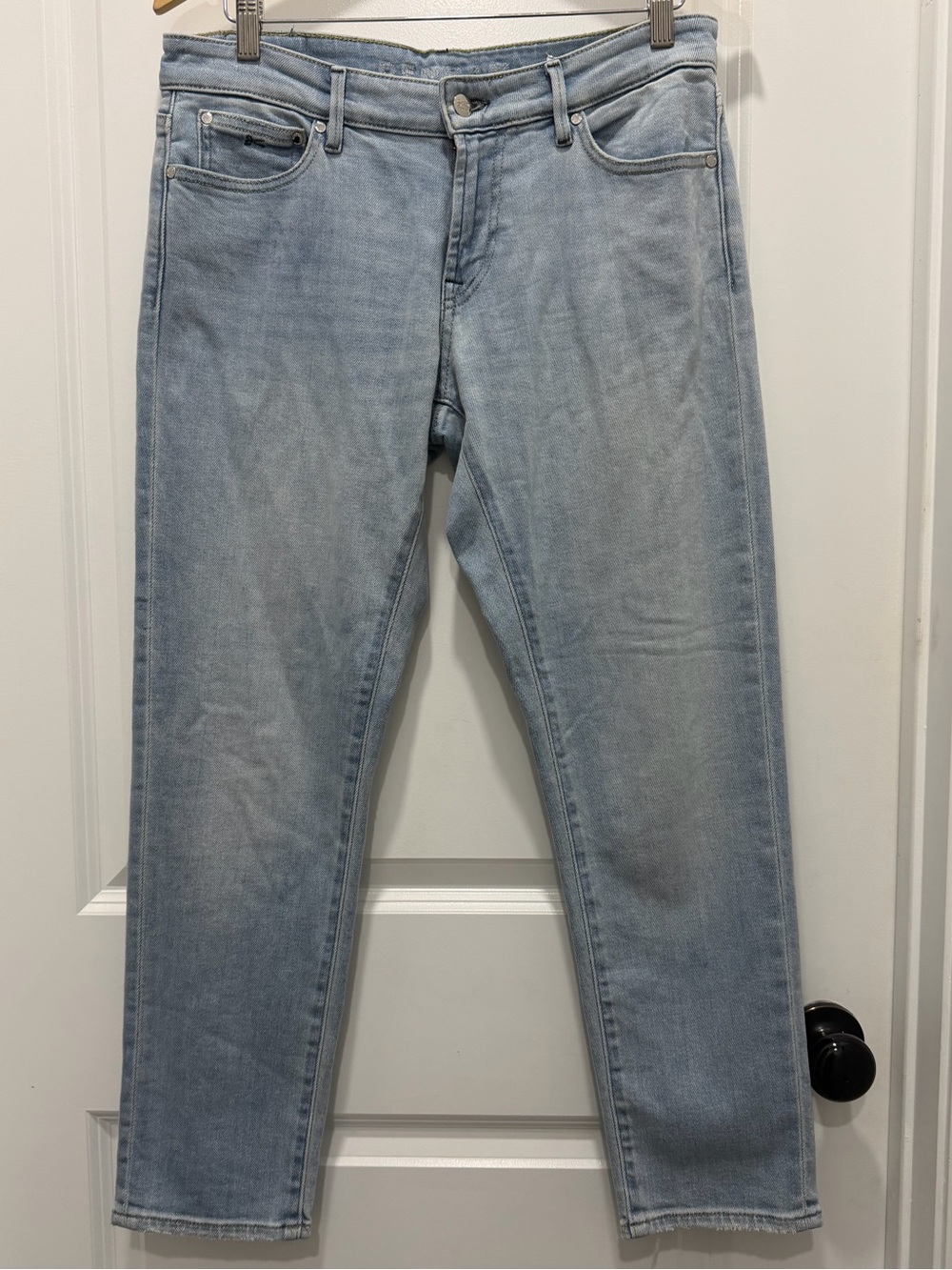 Denham Light Blue Denim Monroe Girlfriend Tapered Fit